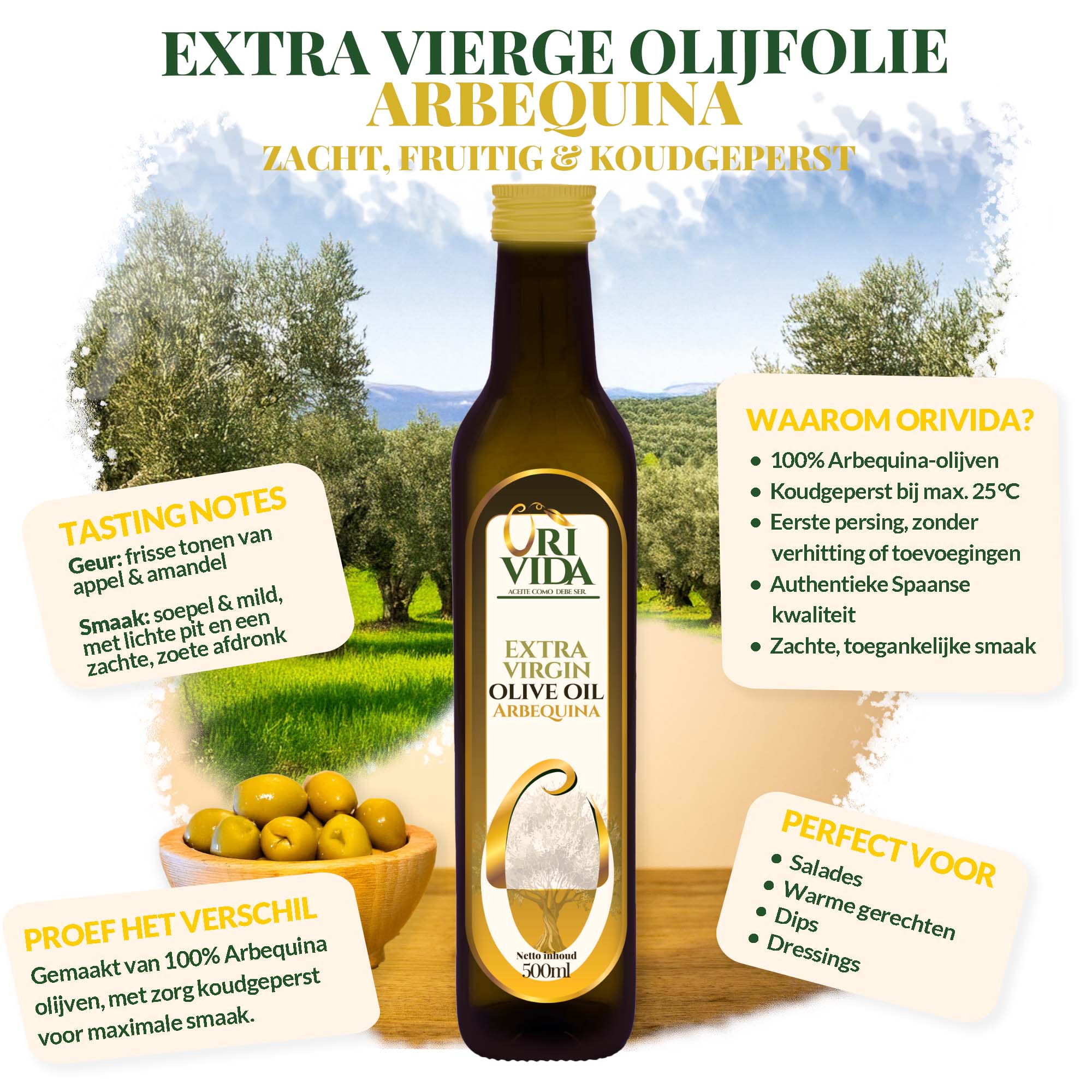 Orivida Extra Virgin Arbequina - Afbeelding 2